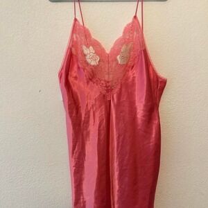 Vintage Pink lace slip dress size 4